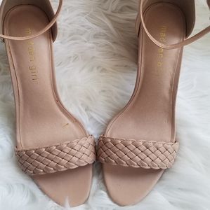 Light pink block heels